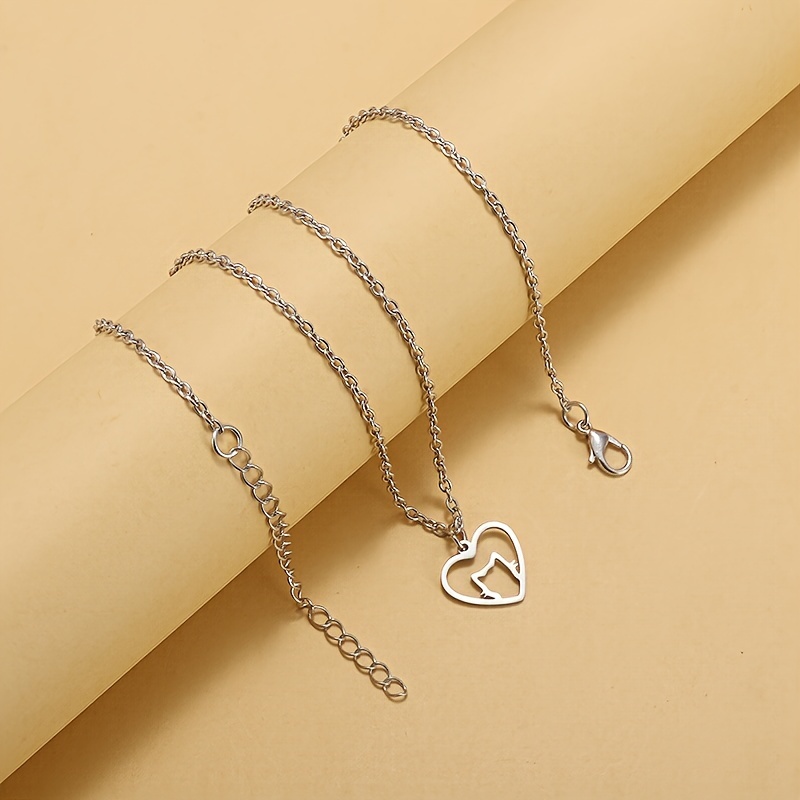 Stainless Steel Cat Head Necklace - Gift For Cat